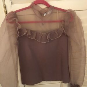 Zara puffy sleeve sweater